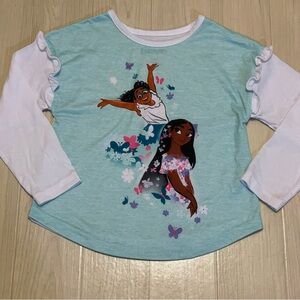 Disney Encanto Long Sleeve Top Girls Size S (6/6X) Flame Resistant